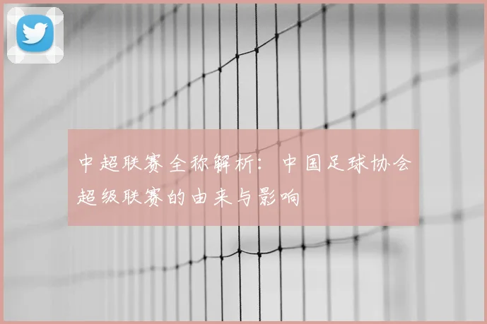 中超联赛全称解析：中国足球协会超级联赛的由来与影响